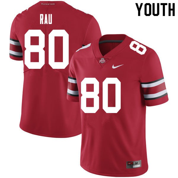 Ohio State Buckeyes #80 Corey Rau Youth University Jersey Red